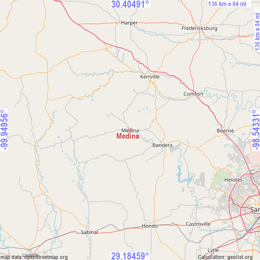 Medina on map