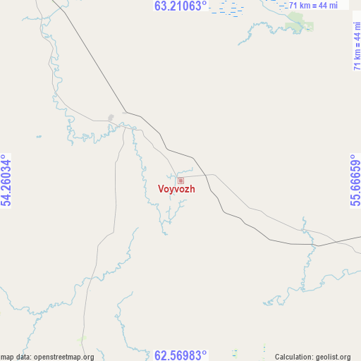 Voyvozh on map