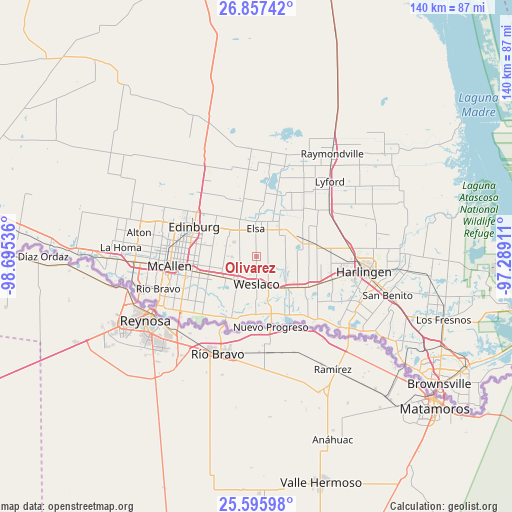 Olivarez on map