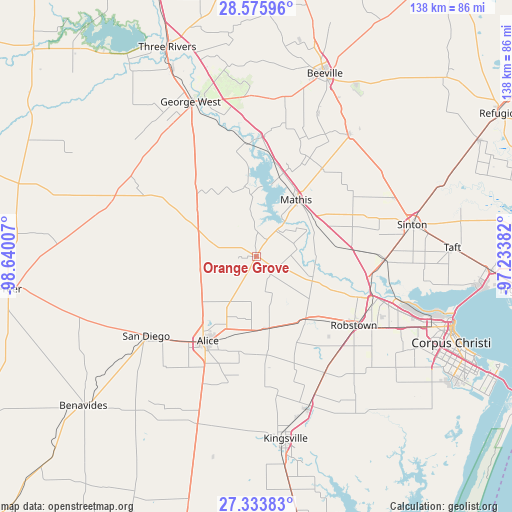 Orange Grove on map