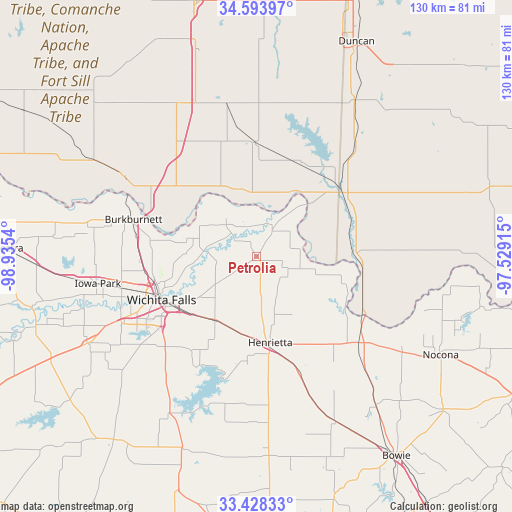 Petrolia on map