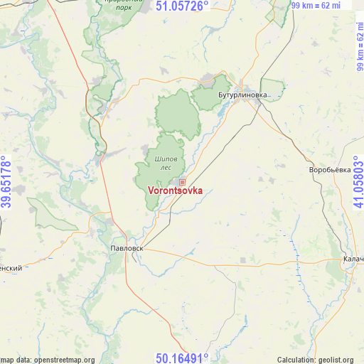 Vorontsovka on map