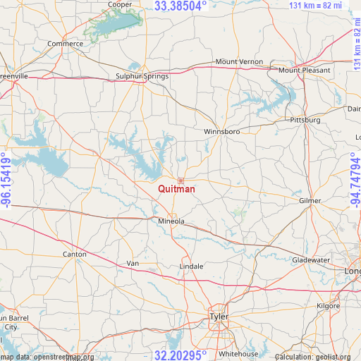 Quitman on map