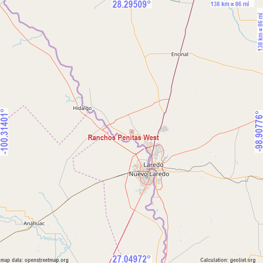 Ranchos Penitas West on map