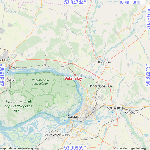Volzhskiy on map