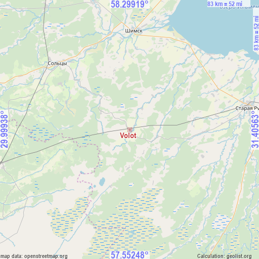 Volot on map