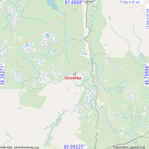Voloshka on map