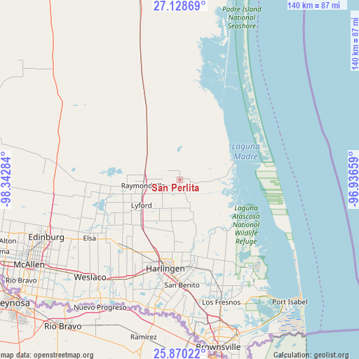 San Perlita on map