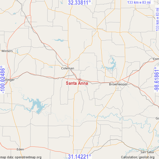 Santa Anna on map