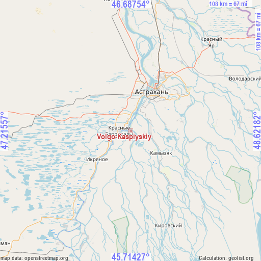 Volgo-Kaspiyskiy on map