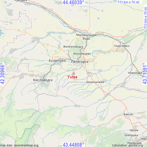Yutsa on map