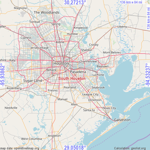 South Houston on map