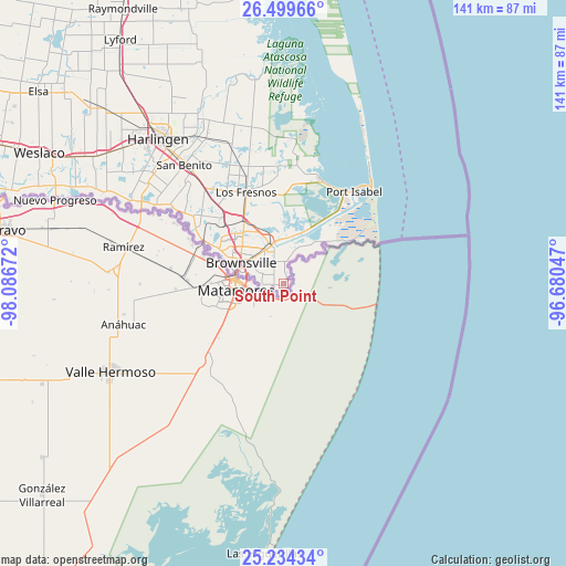 South Point on map