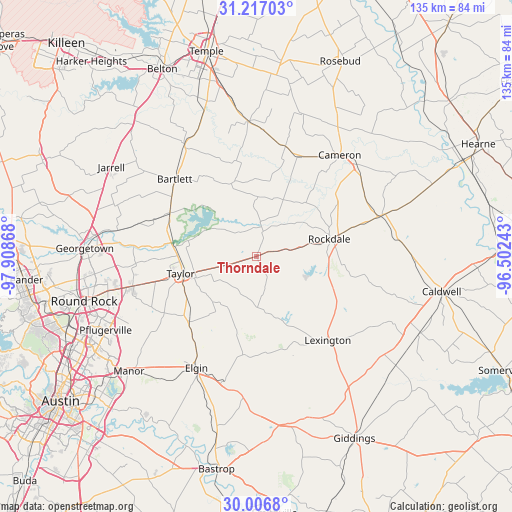 Thorndale on map
