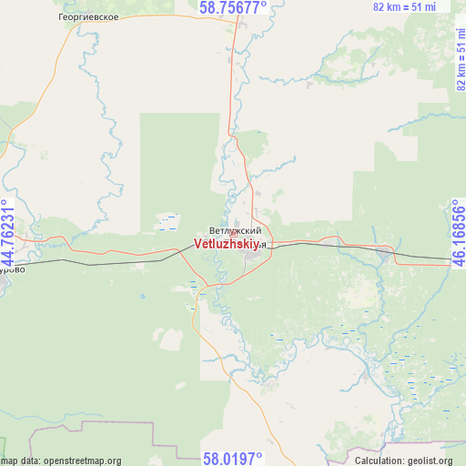 Vetluzhskiy on map
