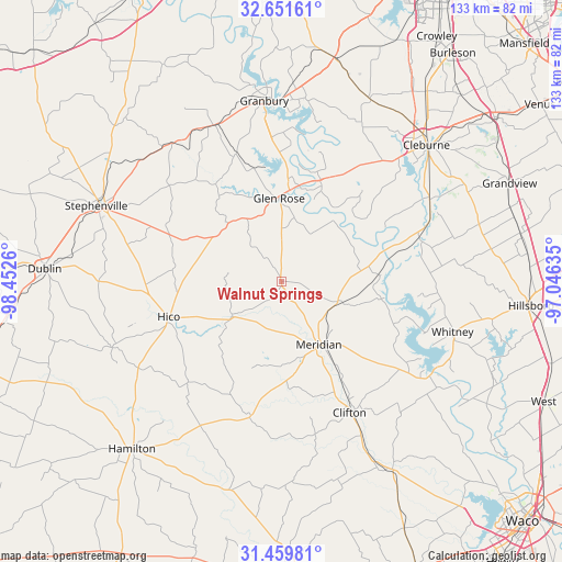 Walnut Springs on map