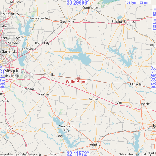 Wills Point on map