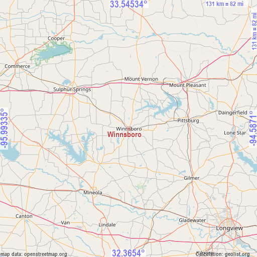 Winnsboro on map