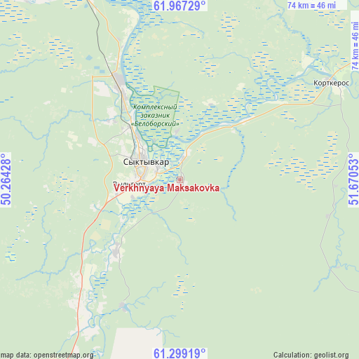 Verkhnyaya Maksakovka on map