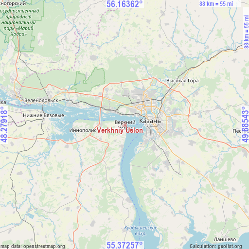Verkhniy Uslon on map