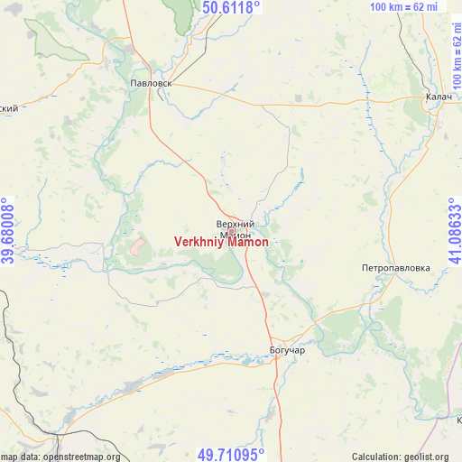 Verkhniy Mamon on map