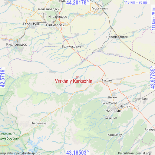 Verkhniy Kurkuzhin on map