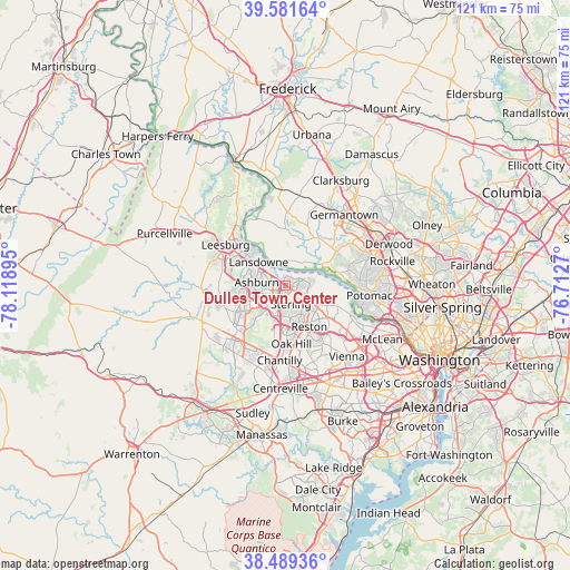 Dulles Town Center on map