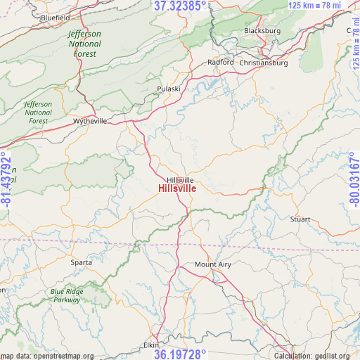 Hillsville on map