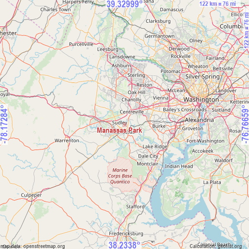 Manassas Park on map