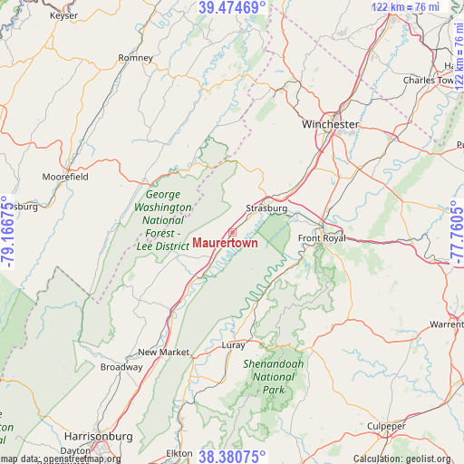 Maurertown on map