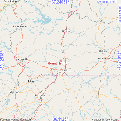 Mount Hermon on map