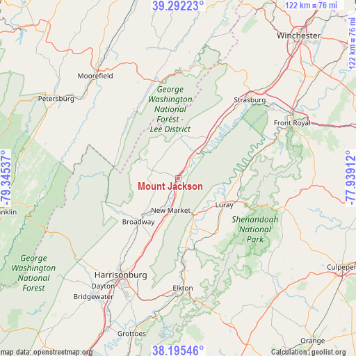 Mount Jackson on map