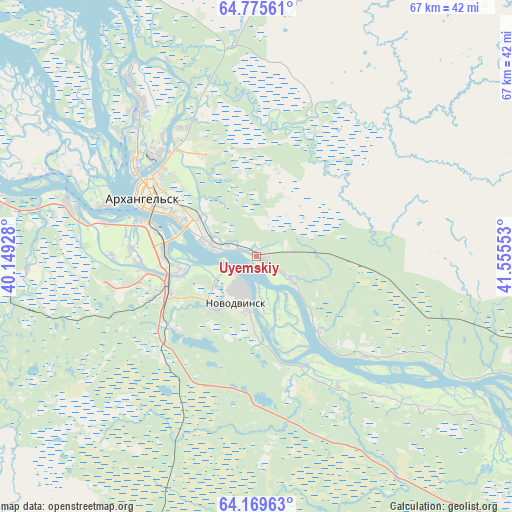 Uyemskiy on map