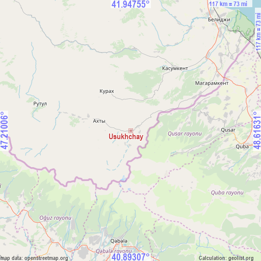 Usukhchay on map