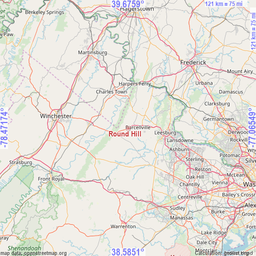 Round Hill on map