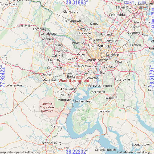 West Springfield on map