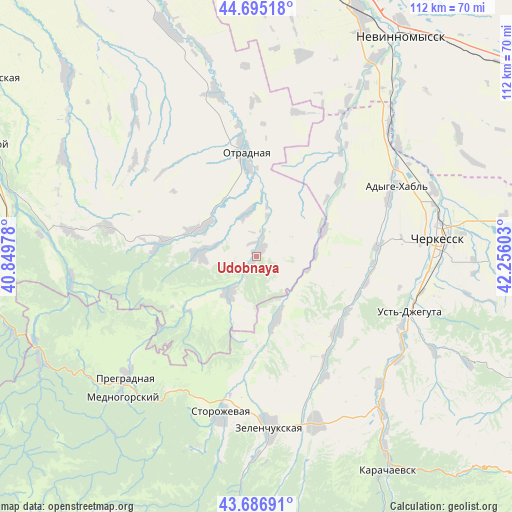 Udobnaya on map