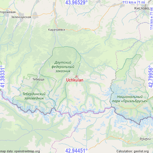 Uchkulan on map