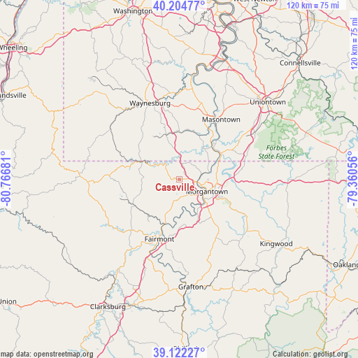 Cassville on map