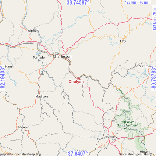 Chelyan on map