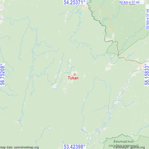 Tukan on map