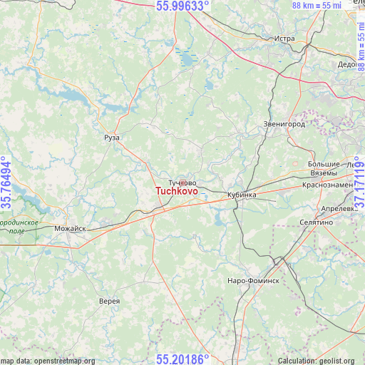 Tuchkovo on map