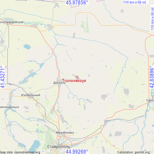 Trunovskoye on map
