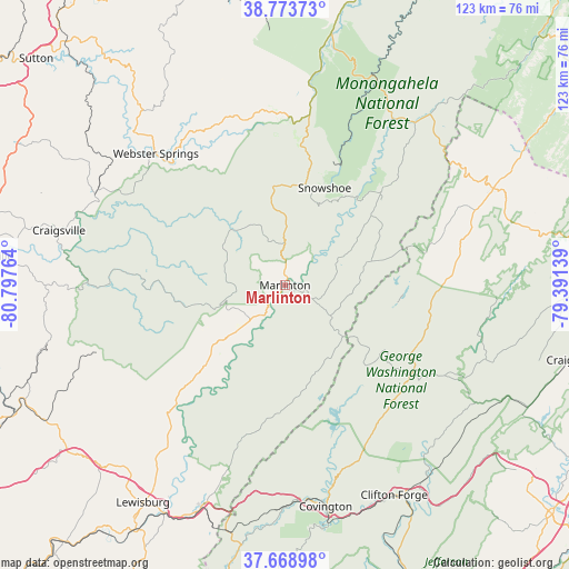 Marlinton on map