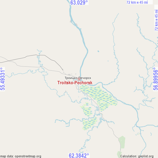 Troitsko-Pechorsk on map