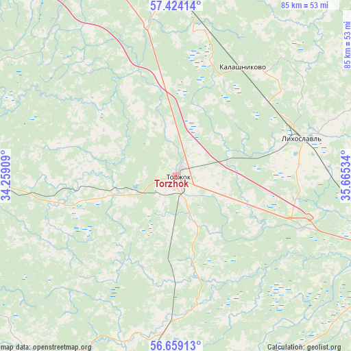 Torzhok on map