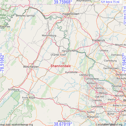 Shannondale on map