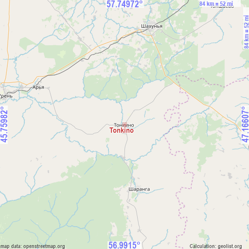 Tonkino on map