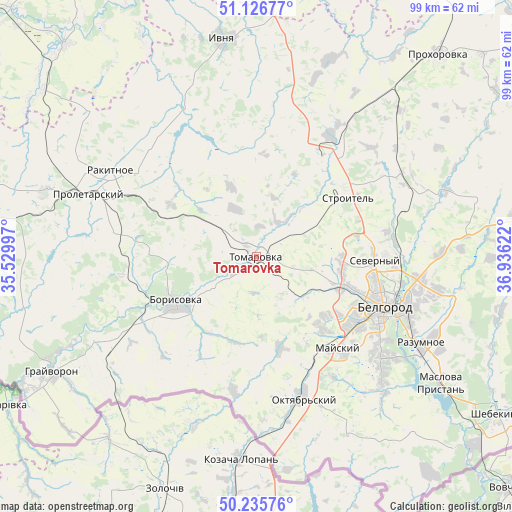 Tomarovka on map