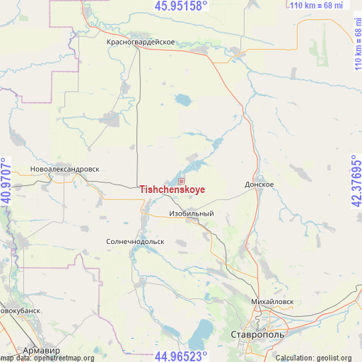 Tishchenskoye on map